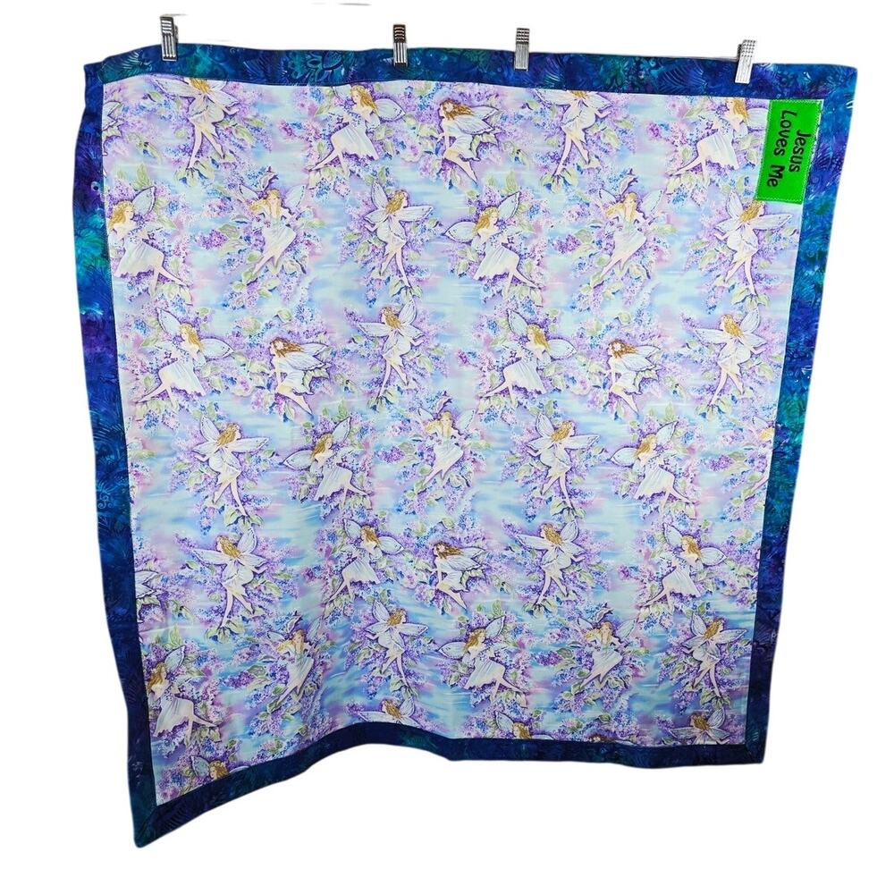 Handmade Baby Blanket Crib Comforter Stunning Angels Design L 39" X 39"